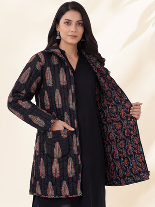 Shishir Gargi Ajrakh Quilted Reversible Jacket