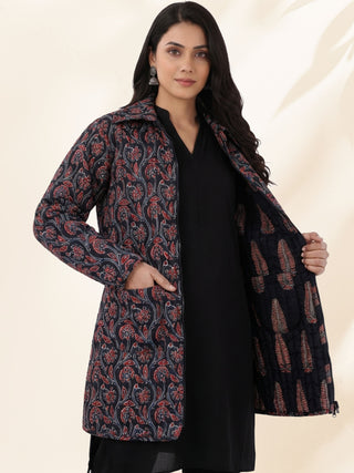 Shishir Gargi Ajrakh Quilted Reversible Jacket