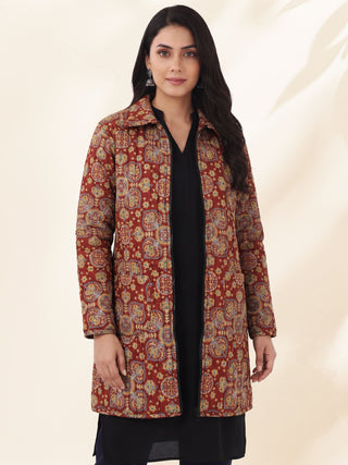 Shishir Jaanvi Ajrakh Quilted Reversible Jacket