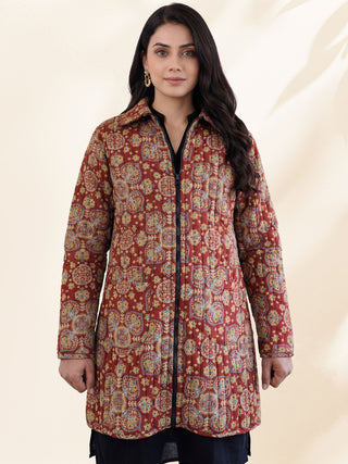 Shishir Jaanvi Ajrakh Quilted Reversible Jacket