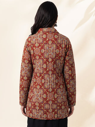 Shishir Jaanvi Ajrakh Quilted Reversible Jacket