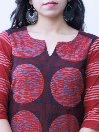 Hand Block Printed Cotton Fabric Per Meter - F001F2871