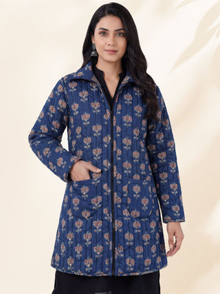Shishir Kaavya Ajrakh Quilted Reversible Jacket