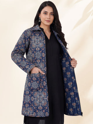 Shishir Kaavya Ajrakh Quilted Reversible Jacket