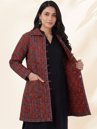 Shishir Ziya Ajrakh Quilted Reversible Jacket