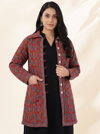 Shishir Ziya Ajrakh Quilted Reversible Jacket