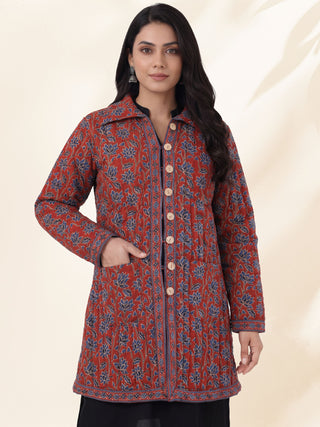 Shishir Ziya Ajrakh Quilted Reversible Jacket