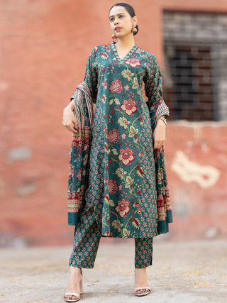 Roz Zia Set Of Kurta Pants Dupatta