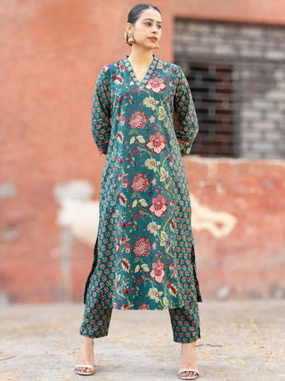 Roz Zia Set Of Kurta Pants Dupatta