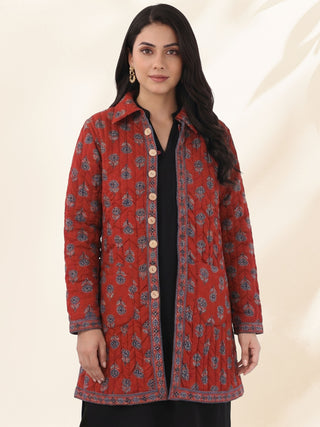 Shishir Ziya Ajrakh Quilted Reversible Jacket