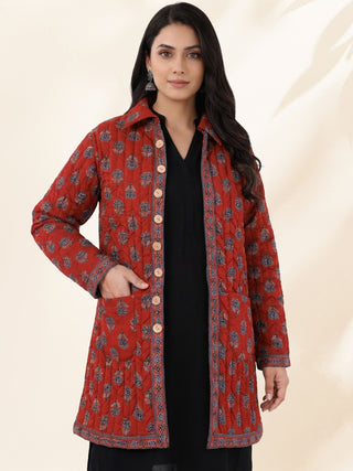 Shishir Ziya Ajrakh Quilted Reversible Jacket