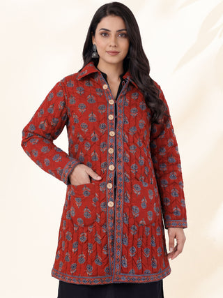 Shishir Ziya Ajrakh Quilted Reversible Jacket