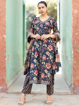 Roz Dia Set Of Kurta Pants Dupatta