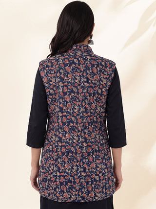 Shishir Kriti Ajrakh Quilted Reversible Sleeveless Jacket