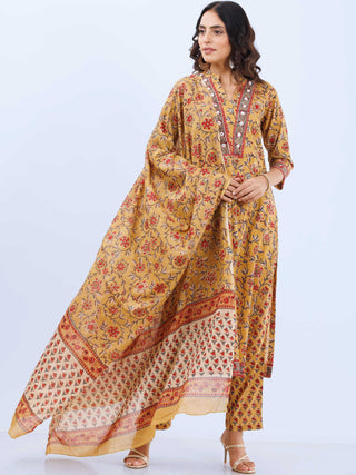 Aina Sohni Set Of Kurta Pants Dupatta