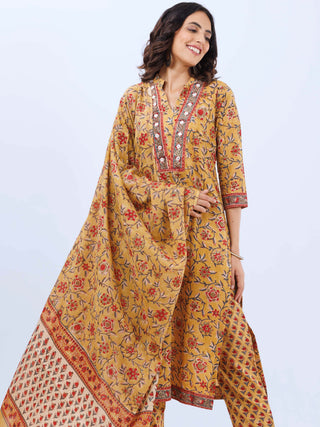 Aina Sohni Set Of Kurta Pants Dupatta