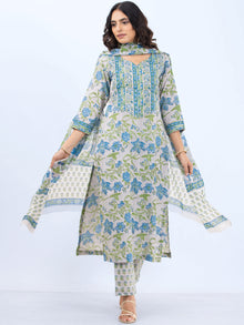 Aina Chitra Set Of Kurta Pants Dupatta