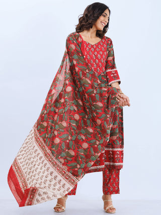 Aina Jina Set Of Kurta Pants Dupatta