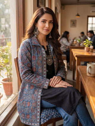 Shishir Roheen Ajrakh Quilted Reversible Jacket