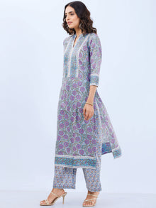 Aina Sneh Set Of Kurta Pants Kota Dupatta