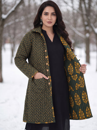 Shishir Nitya Ajrakh Quilted Reversible Jacket