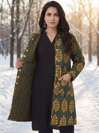 Shishir Nitya Ajrakh Quilted Reversible Jacket