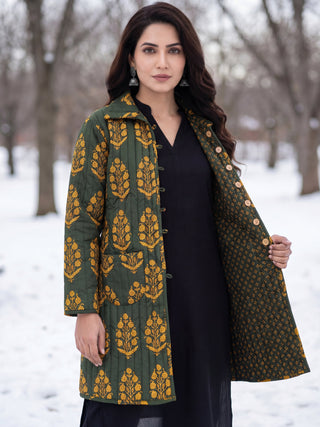 Shishir Nitya Ajrakh Quilted Reversible Jacket