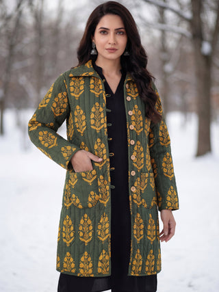Shishir Nitya Ajrakh Quilted Reversible Jacket