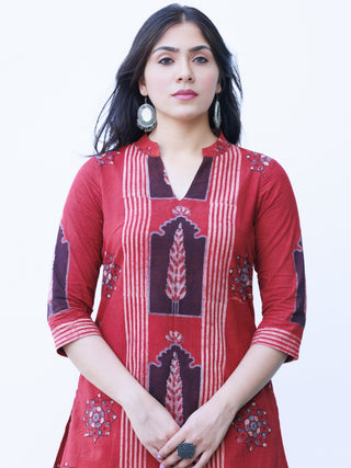 Hand Block Printed Cotton Fabric Per Meter - F001F2872