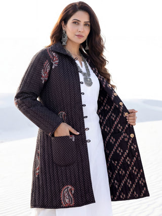 Shishir Aashini Ajrakh Quilted Reversible Jacket