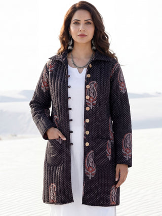 Shishir Aashini Ajrakh Quilted Reversible Jacket