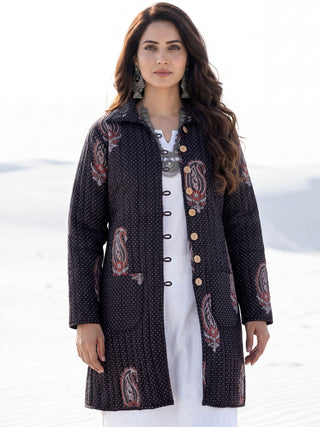 Shishir Aashini Ajrakh Quilted Reversible Jacket