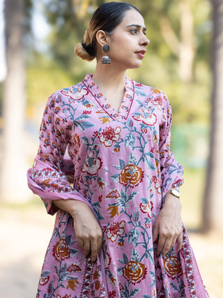 Roz Nidhi Set Of Kurta Pants Dupatta