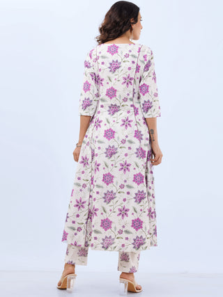 Aina Mehreen Set Of Kalidar Kurta Pants Dupatta