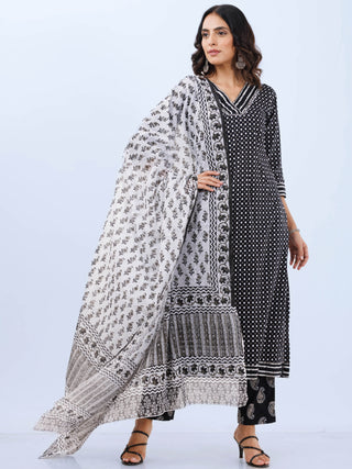 Aina Sania Set Of Kurta Pants Kota Dupatta