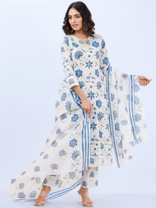 Aina Tania Set Of Kurta Pants Dupatta