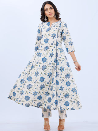 Aina Damini Set Of Kalidar Kurta Pants Dupatta