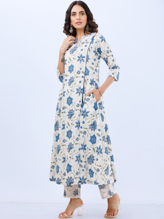 Aina Damini Set Of Kalidar Kurta Pants Dupatta