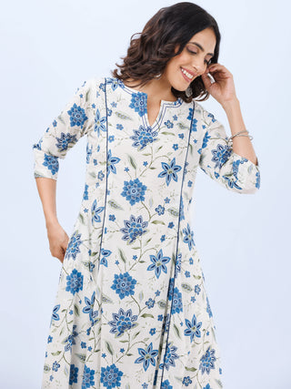 Aina Damini Set Of Kalidar Kurta Pants Dupatta