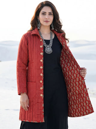 Shishir Ratna Ajrakh Quilted Reversible Jacket
