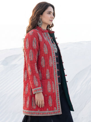 Shishir Nirosha Ajrakh Quilted Reversible Jacket