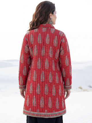 Shishir Nirosha Ajrakh Quilted Reversible Jacket