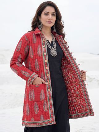 Shishir Nirosha Ajrakh Quilted Reversible Jacket