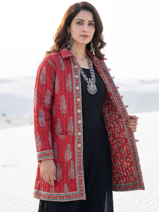 Shishir Nirosha Ajrakh Quilted Reversible Jacket