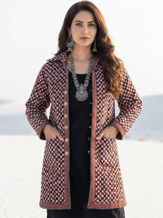 Shishir Jhilmil Ajrakh Quilted Reversible Jacket