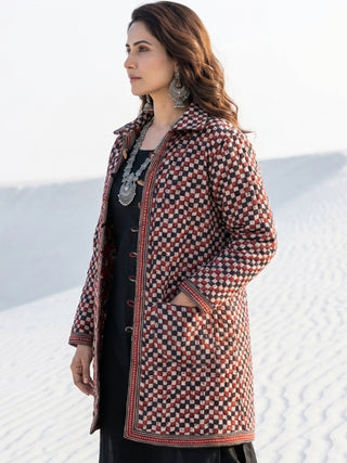 Shishir Jhilmil Ajrakh Quilted Reversible Jacket