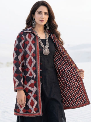 Shishir Jhilmil Ajrakh Quilted Reversible Jacket
