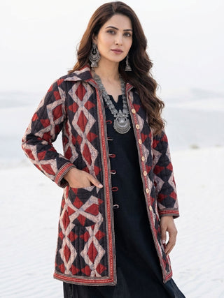 Shishir Jhilmil Ajrakh Quilted Reversible Jacket