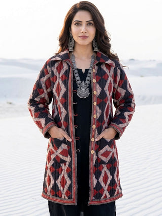 Shishir Jhilmil Ajrakh Quilted Reversible Jacket