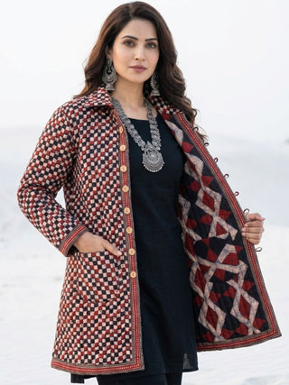 Shishir Jhilmil Ajrakh Quilted Reversible Jacket